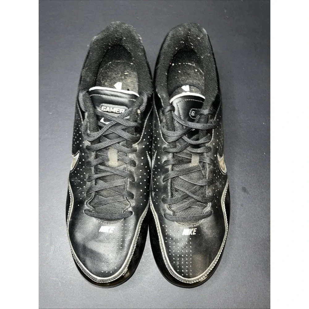 Nike Gamer Conversion Men's 10.5 US 469728-011 Black White Baseball Cleat Shoes
